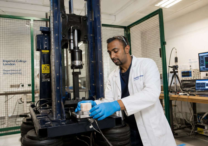 Dr. Angelo at Imperial College London during postdoctoral research