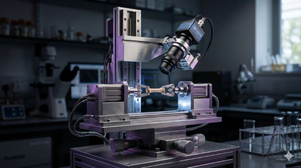 Micromechanical test rig for bone testing