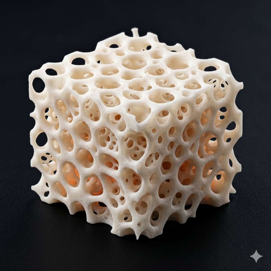 Biomaterial bone-regeneration scaffold